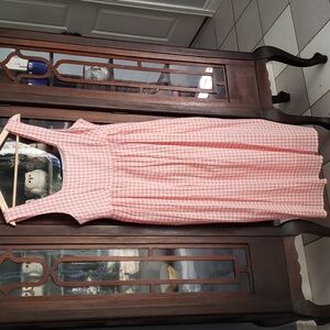 Gingham peach sundress